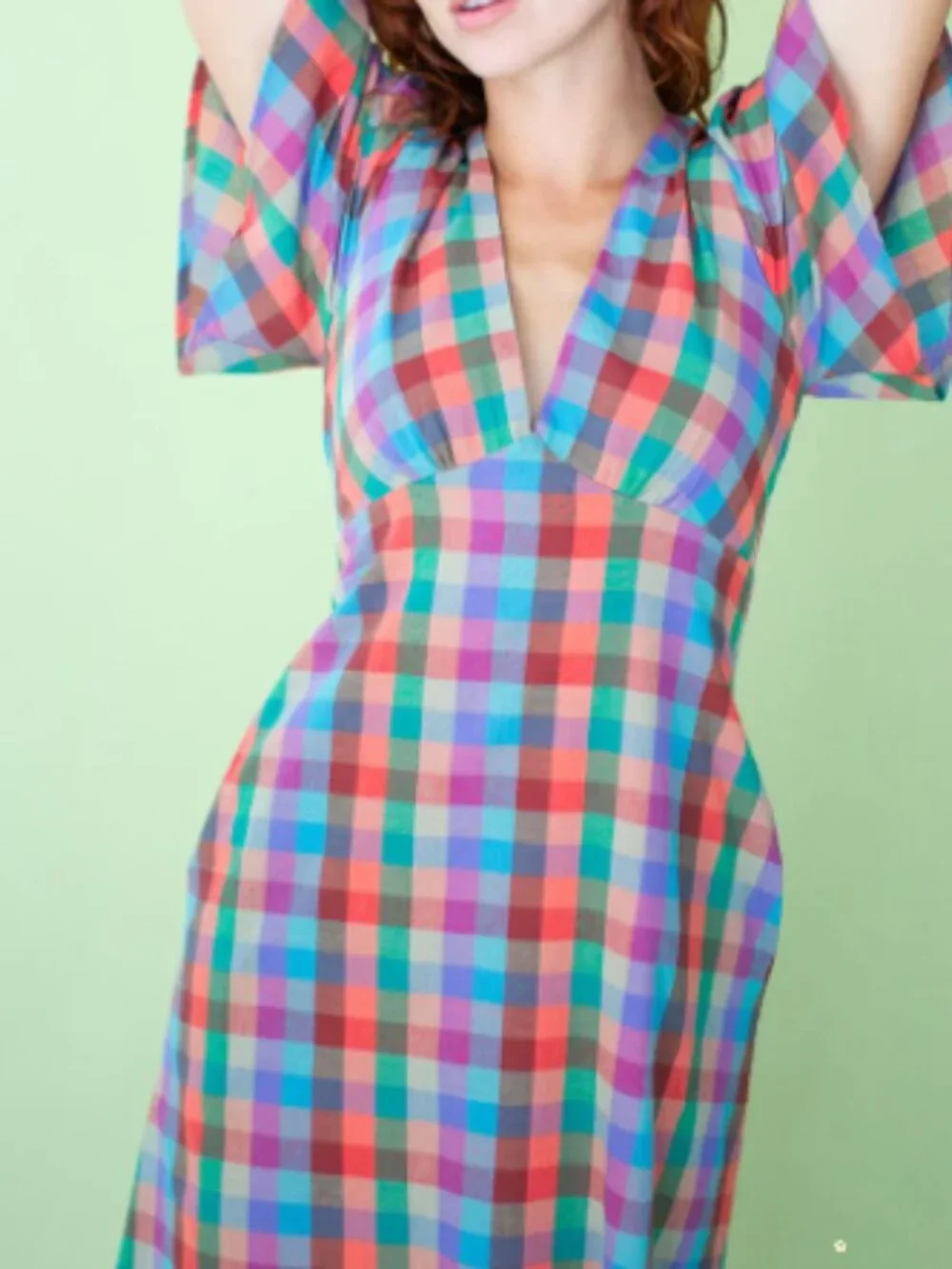 Grace Dress Lisa Says Gah - Colorburst Plaid - Picture 3 of 5